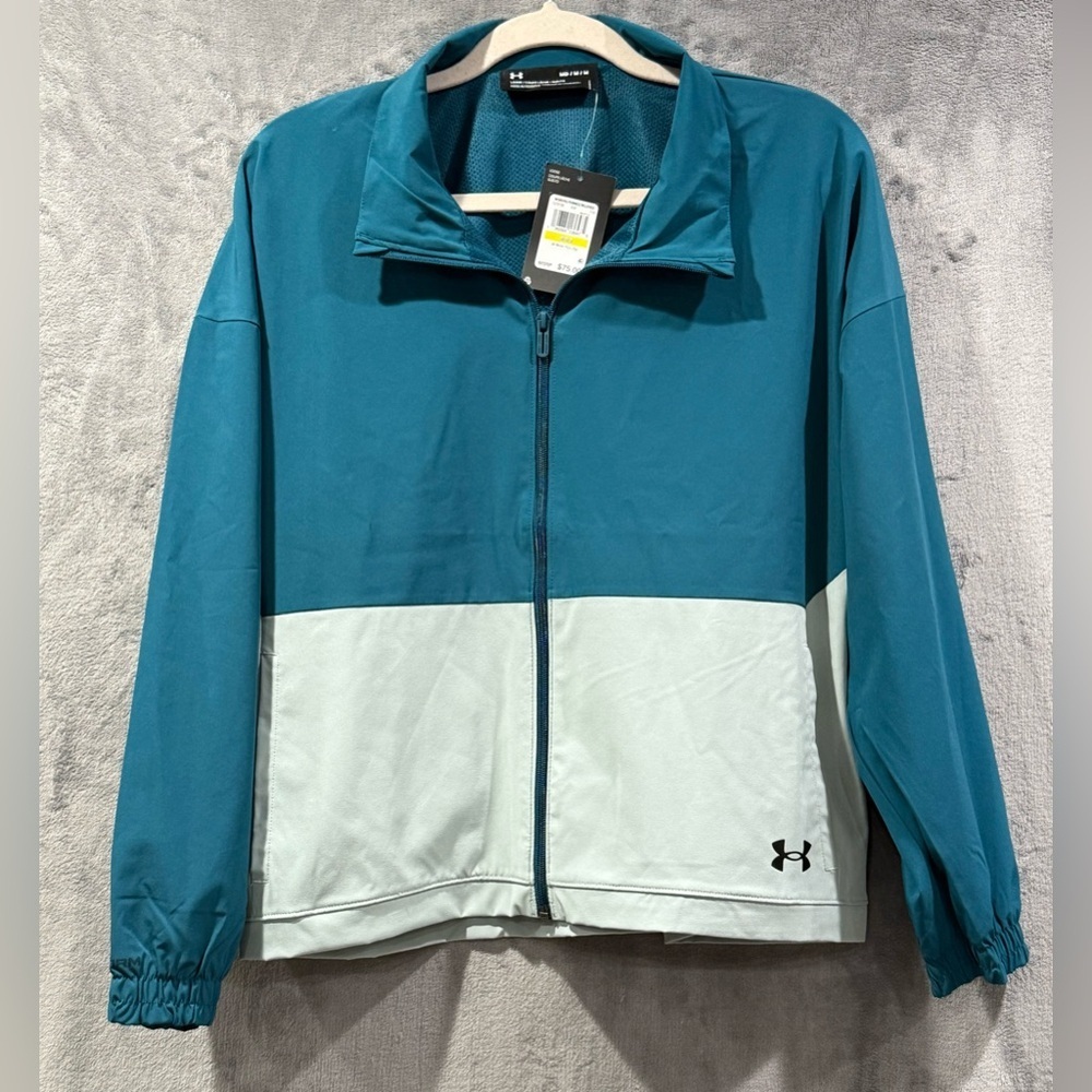 Under Armour Jacket Women’s Size M Full Zip Storm Woven Jacket Water Proof New